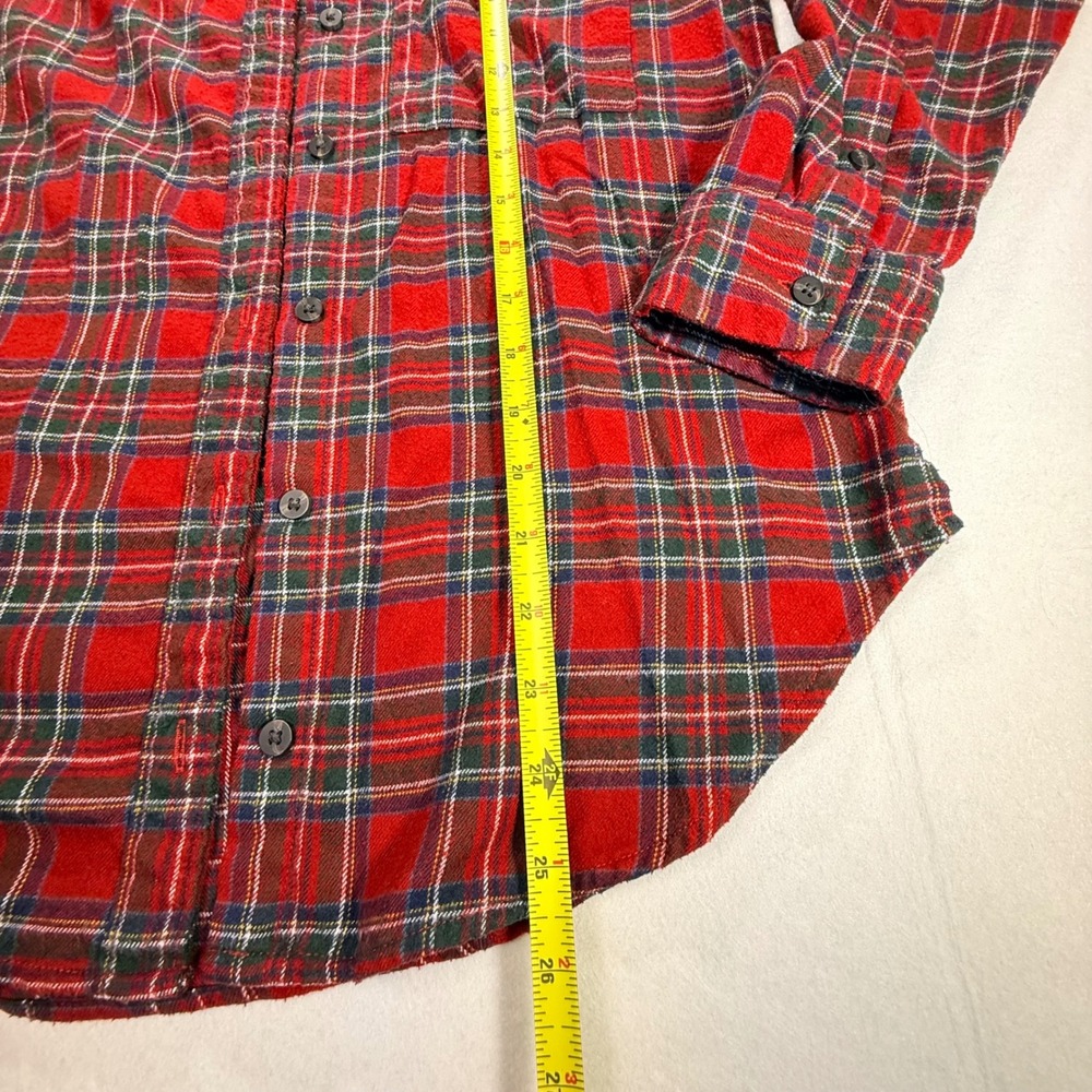 Abercrombie & Fitch Soft Collection Red Plaid Flannel Shirt Women XS Long Sleeve - Picture 6 of 16